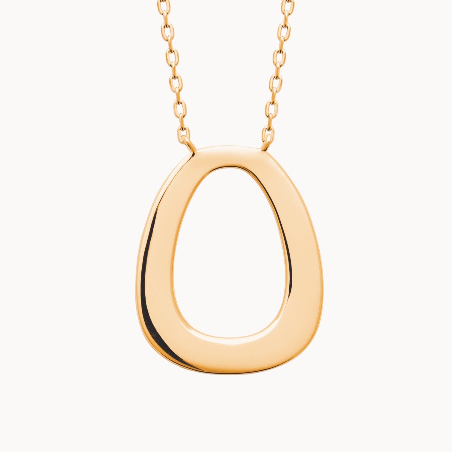 Gold plated oval ring Konala necklace