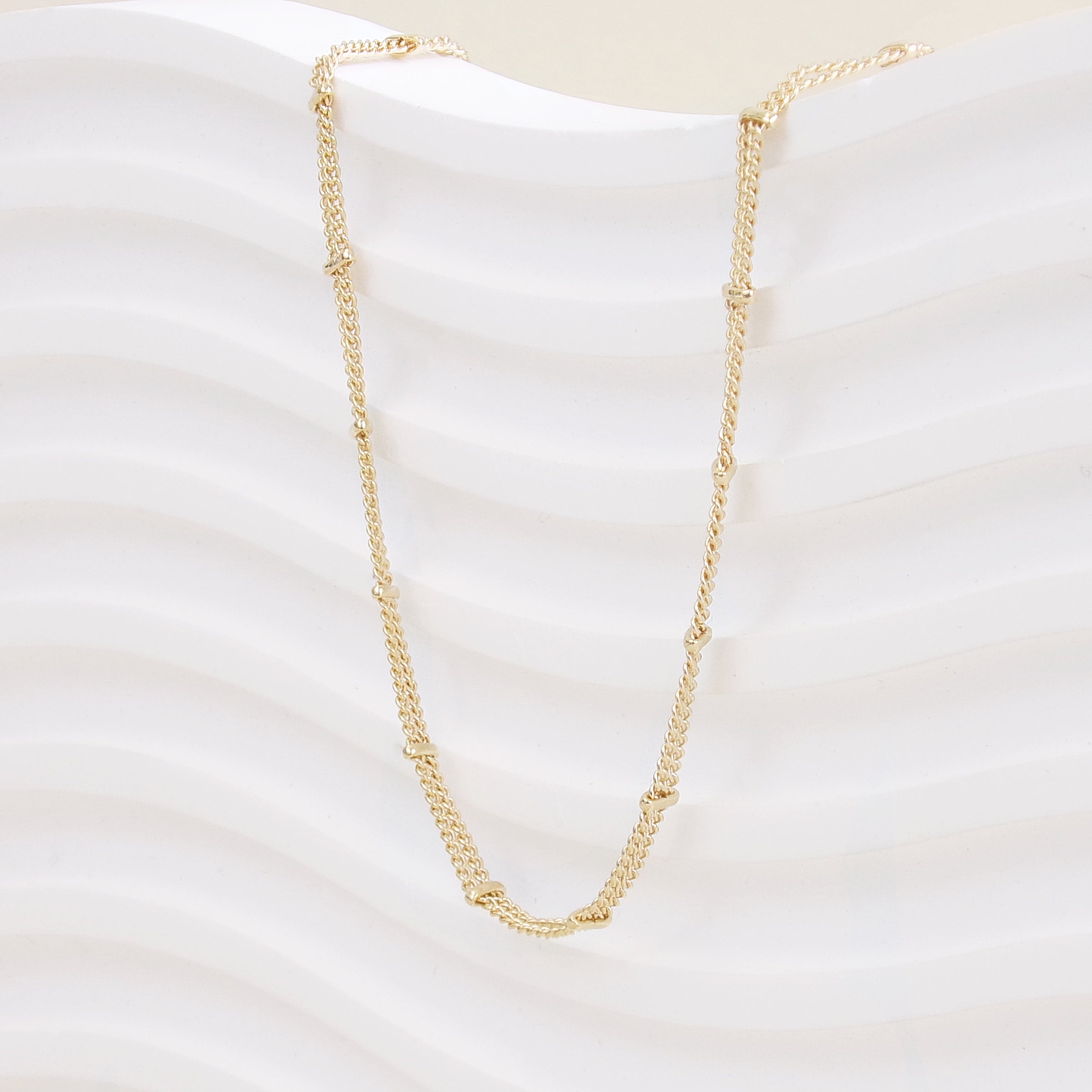 Liora chain necklace double row gold-plated