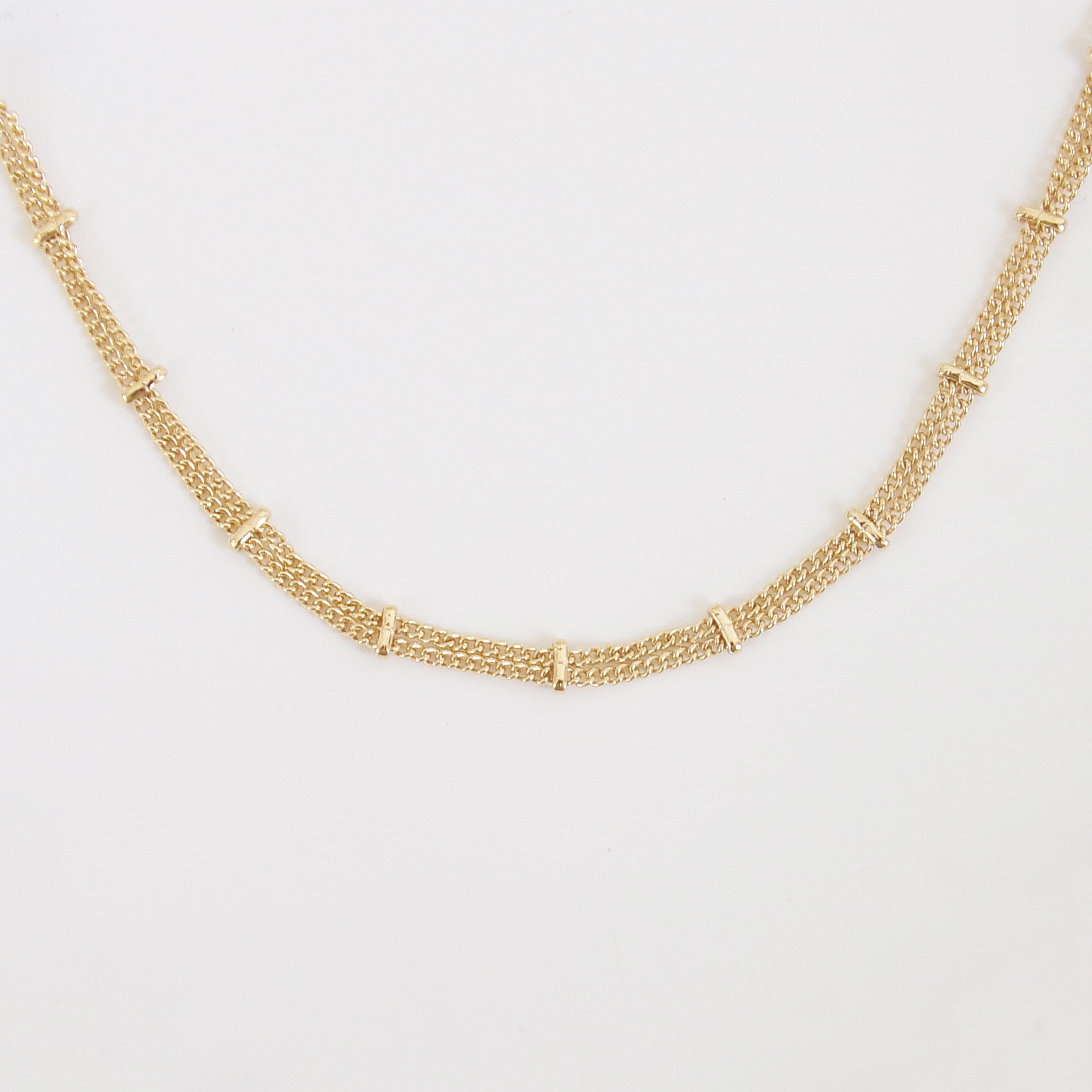 Liora chain necklace double row gold-plated